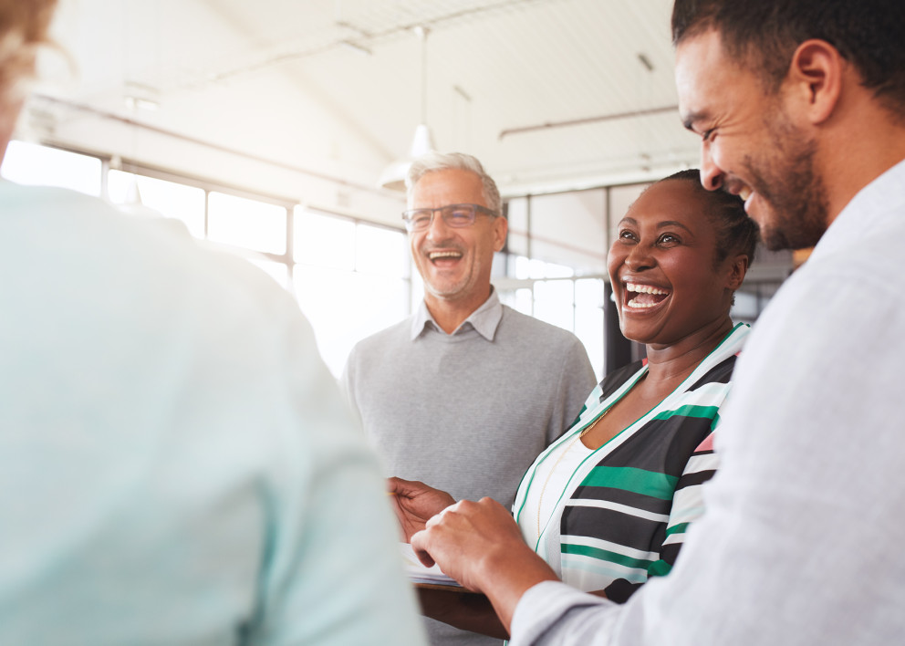 Group of coworkers smiling
