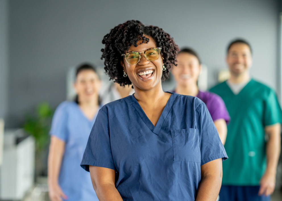 Group of health professionals smiling